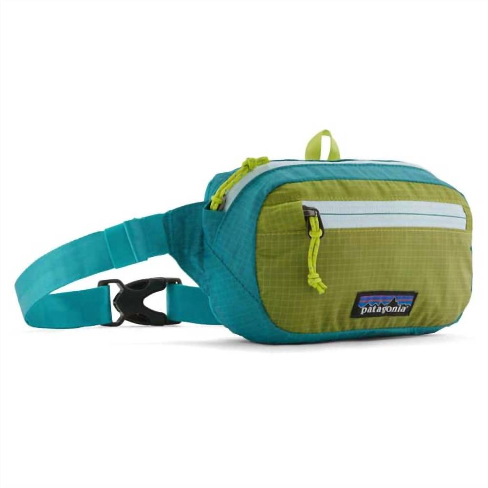 PATAGONIA 1l ultralight black hole mini hip pack in subtidal blue